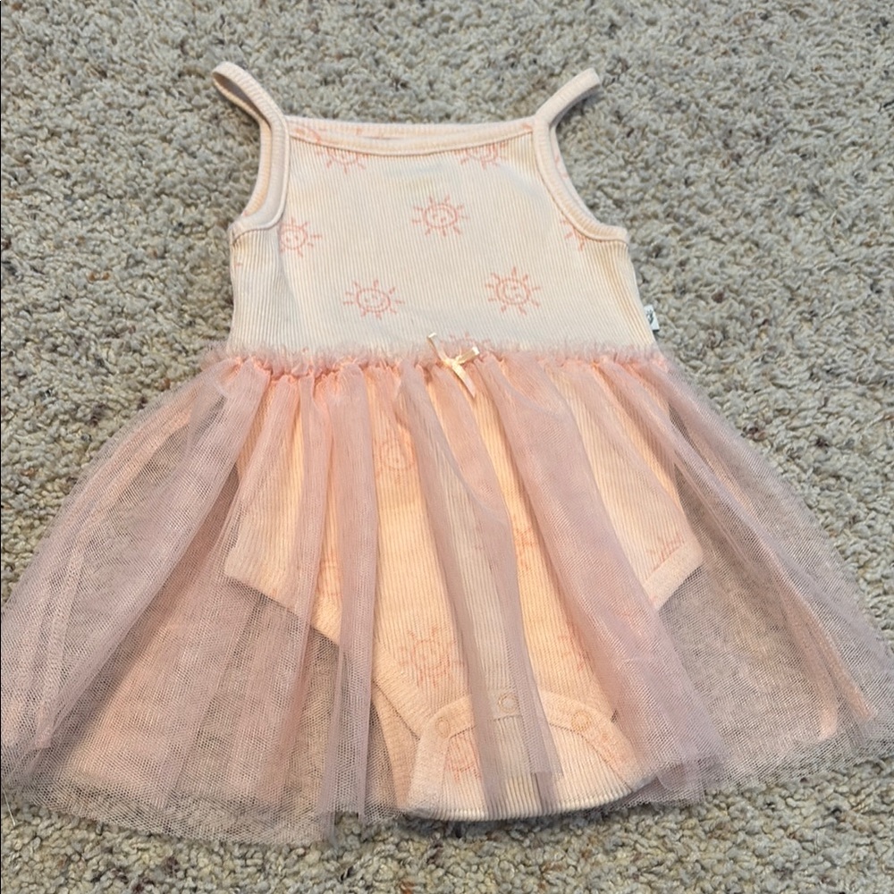 Mini Heroes Pink Tulle Baby Onesie. Worn once. Great condition.